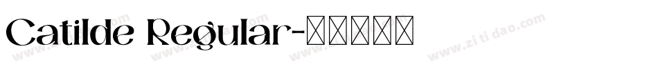 Catilde Regular字体转换